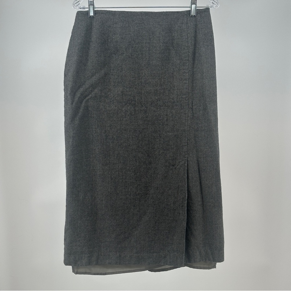 Women’s Vintage Gray Wool Pencil‎ Skirt Midi
